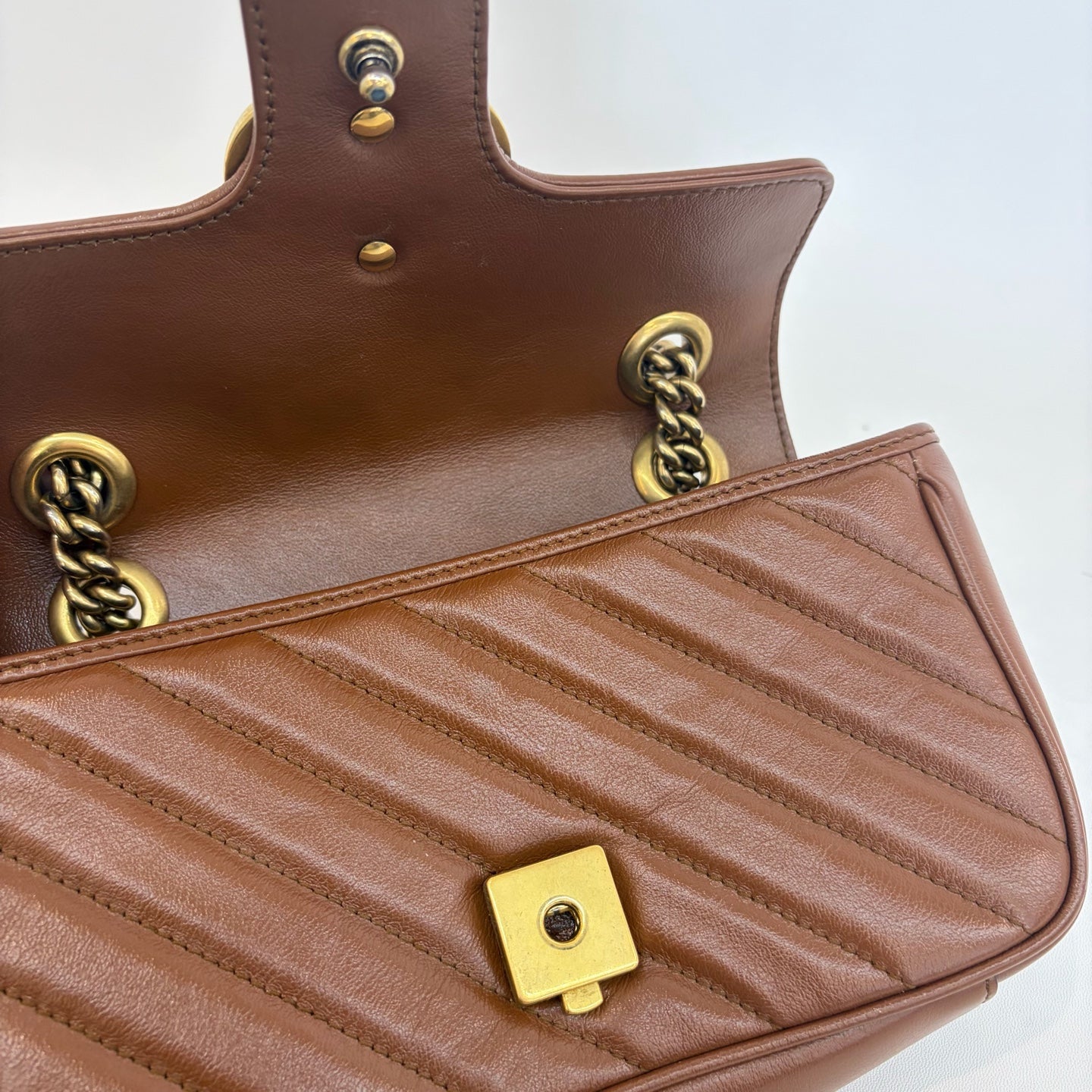 Gucci - Marmont - Leather - Brown - (mini)