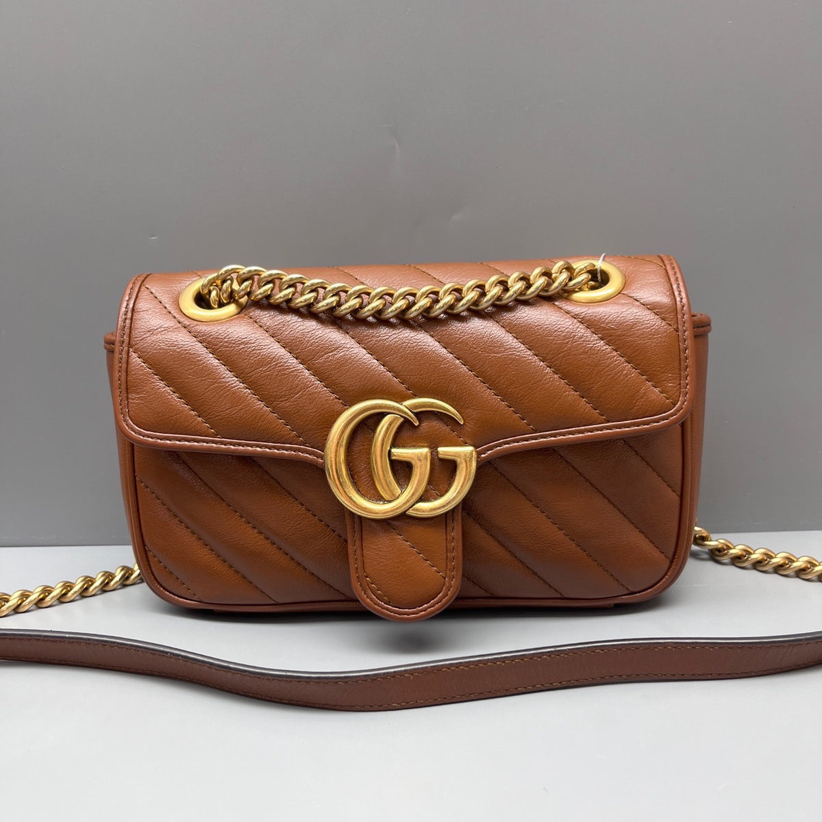 Gucci - Marmont - Leather - Brown - (small)