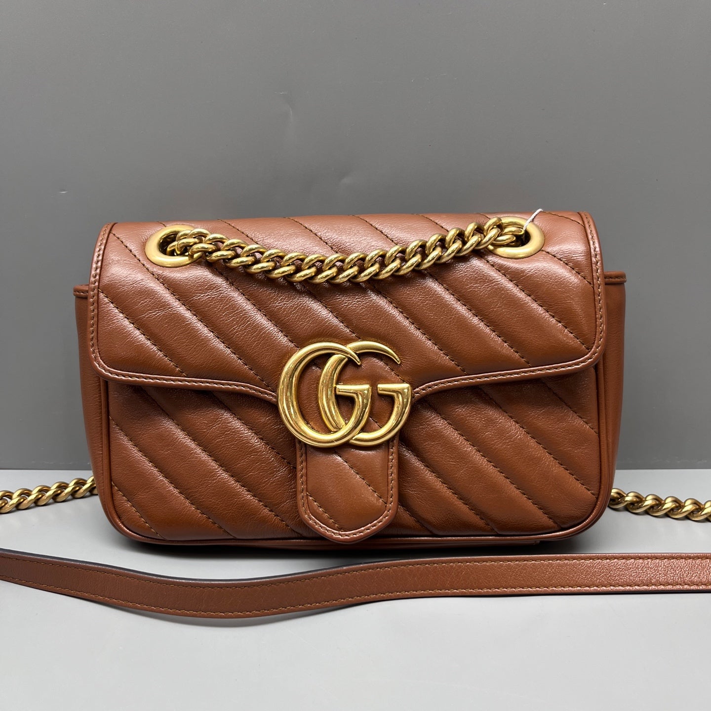 Gucci - Marmont - Leather - Brown - (small)