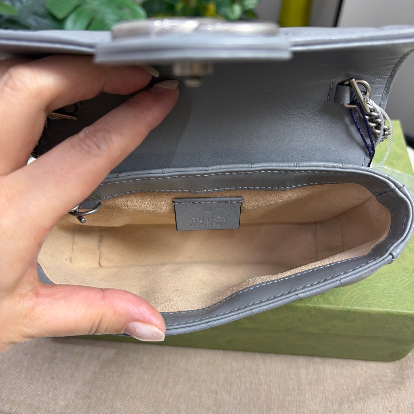 Gucci - Marmont - Leather - Grey - (mini)