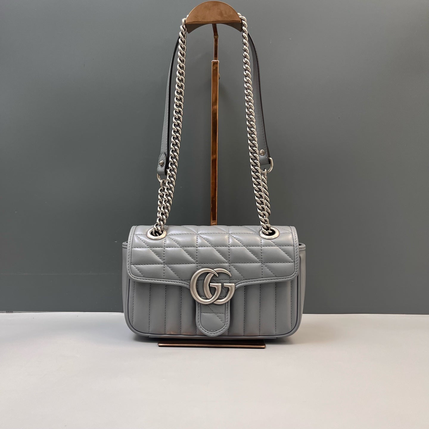 Gucci - Marmont - Leather - Grey - (small)