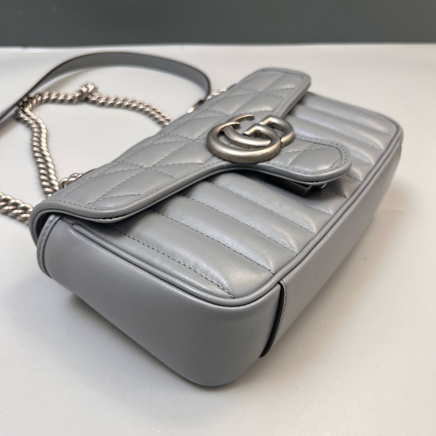 Gucci - Marmont - Leather - Grey - (small)