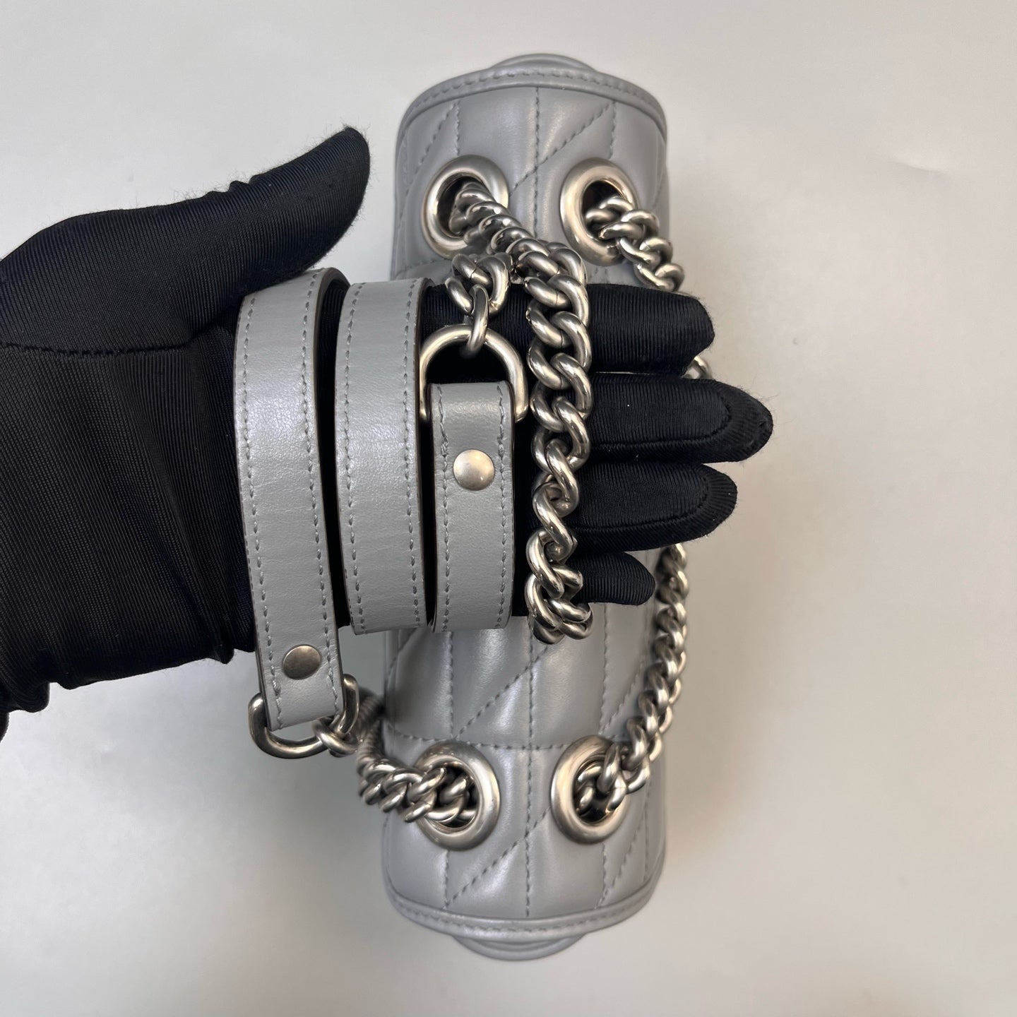 Gucci - Marmont - Leather - Grey - (small)