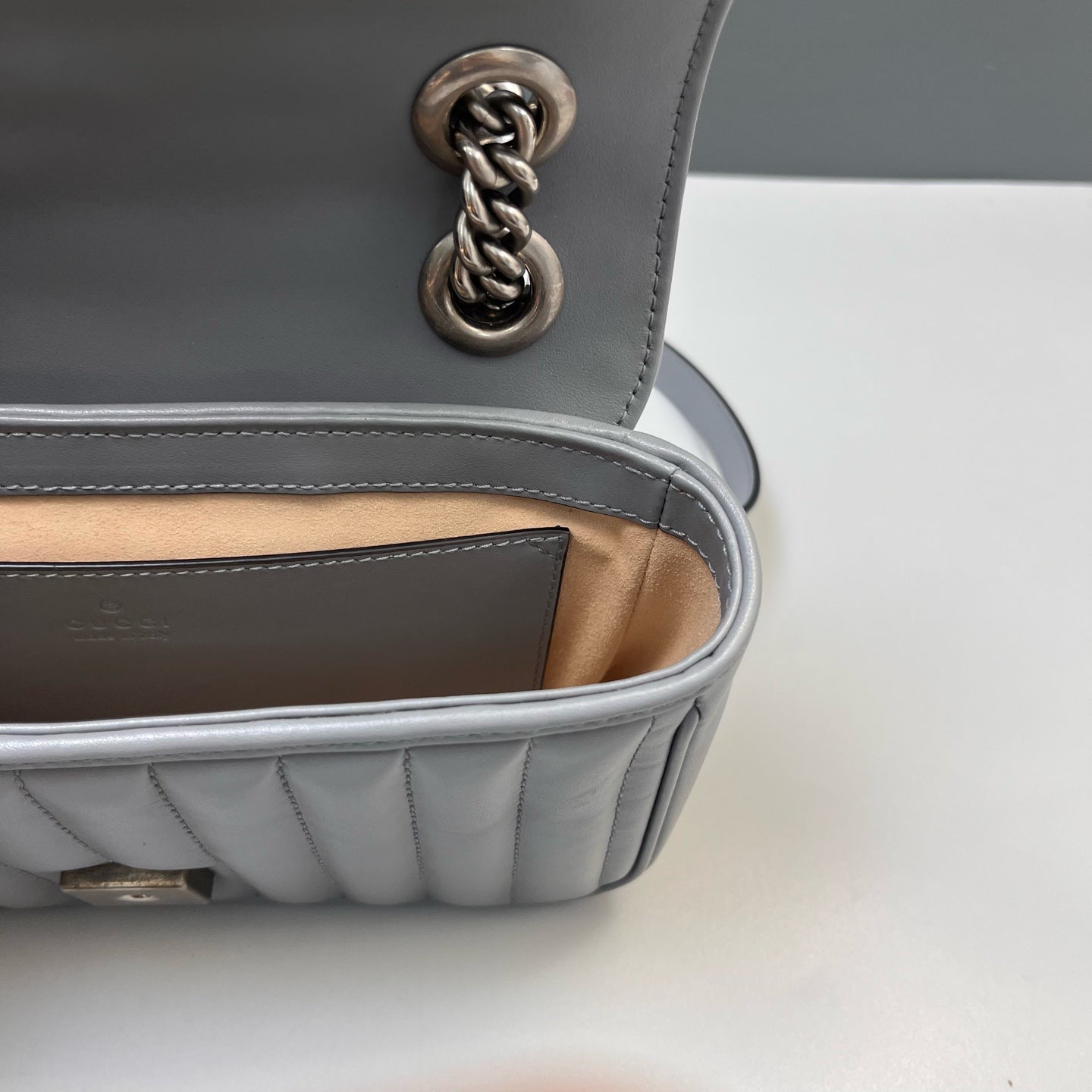 Gucci - Marmont - Leather - Grey - (small)