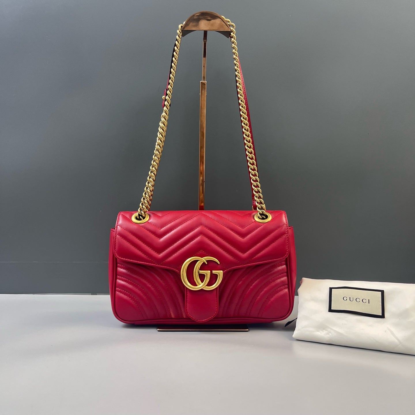 Gucci - Marmont - Leather - Red - (medium)