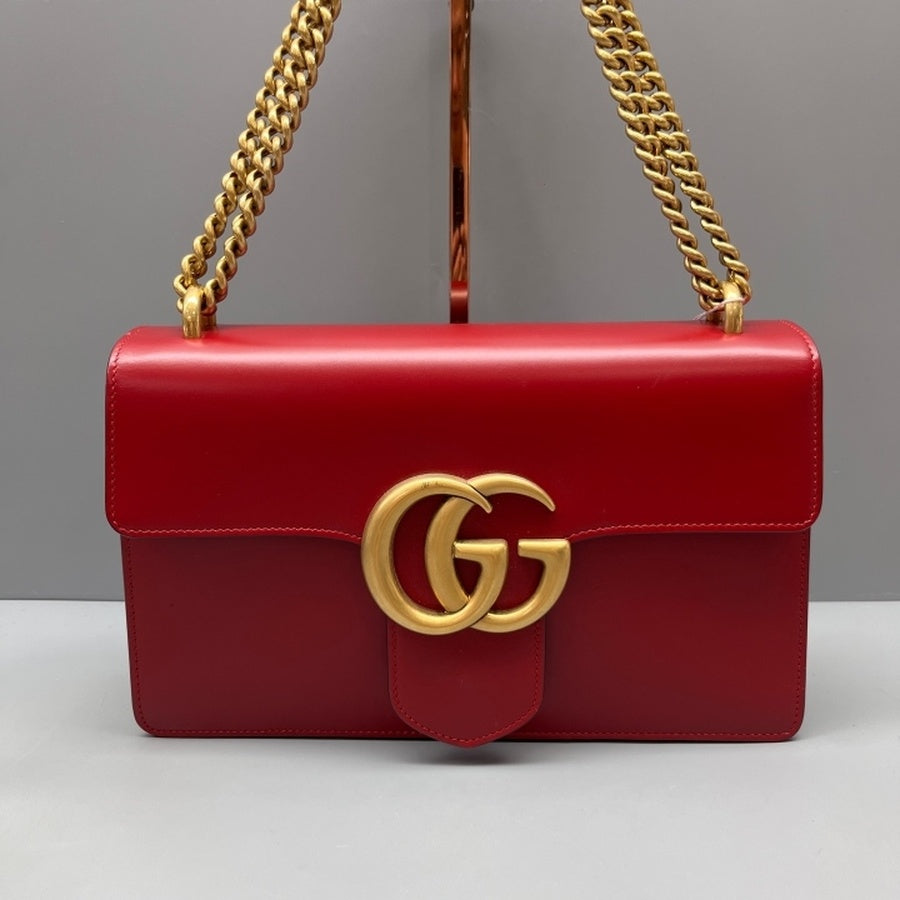 Gucci - Marmont - Leather - Red - (Medium)