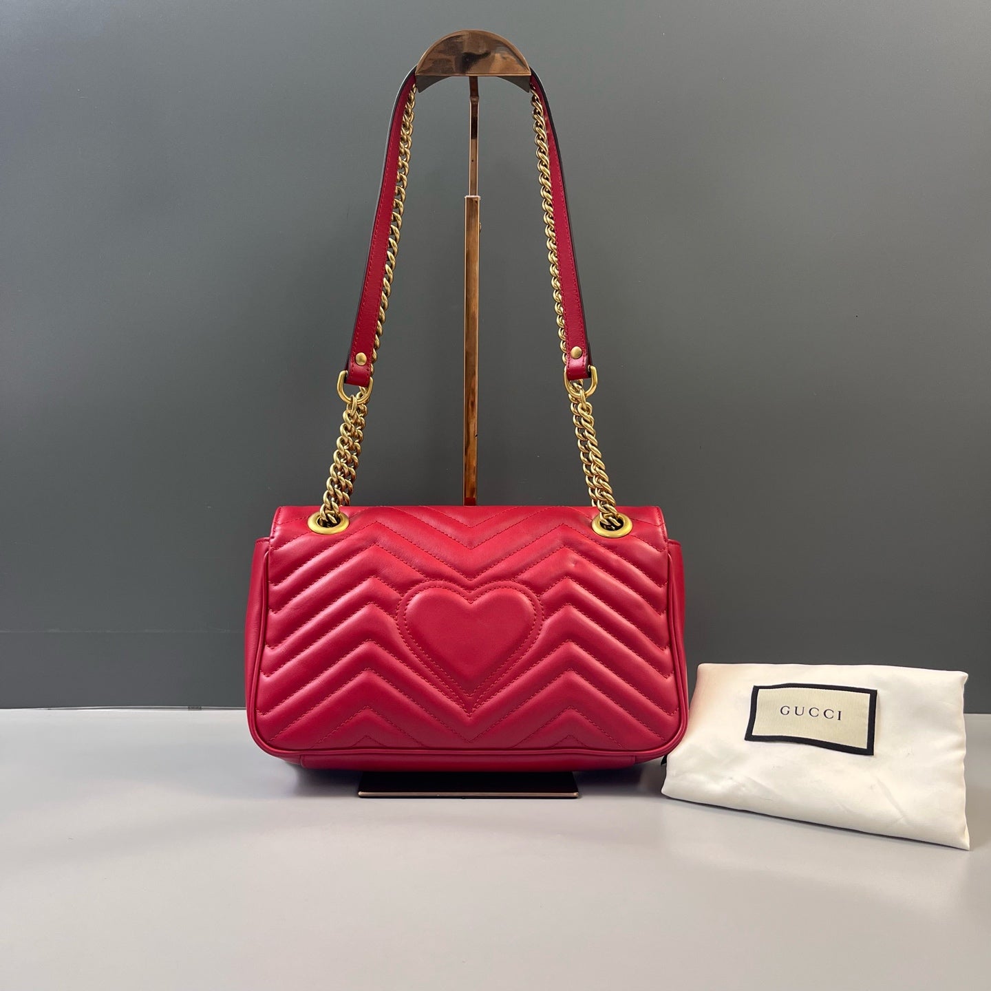 Gucci - Marmont - Leather - Red - (medium)