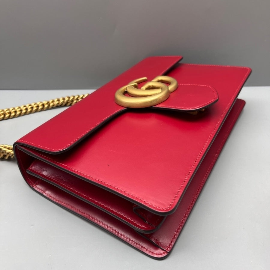 Gucci - Marmont - Leather - Red - (Medium)