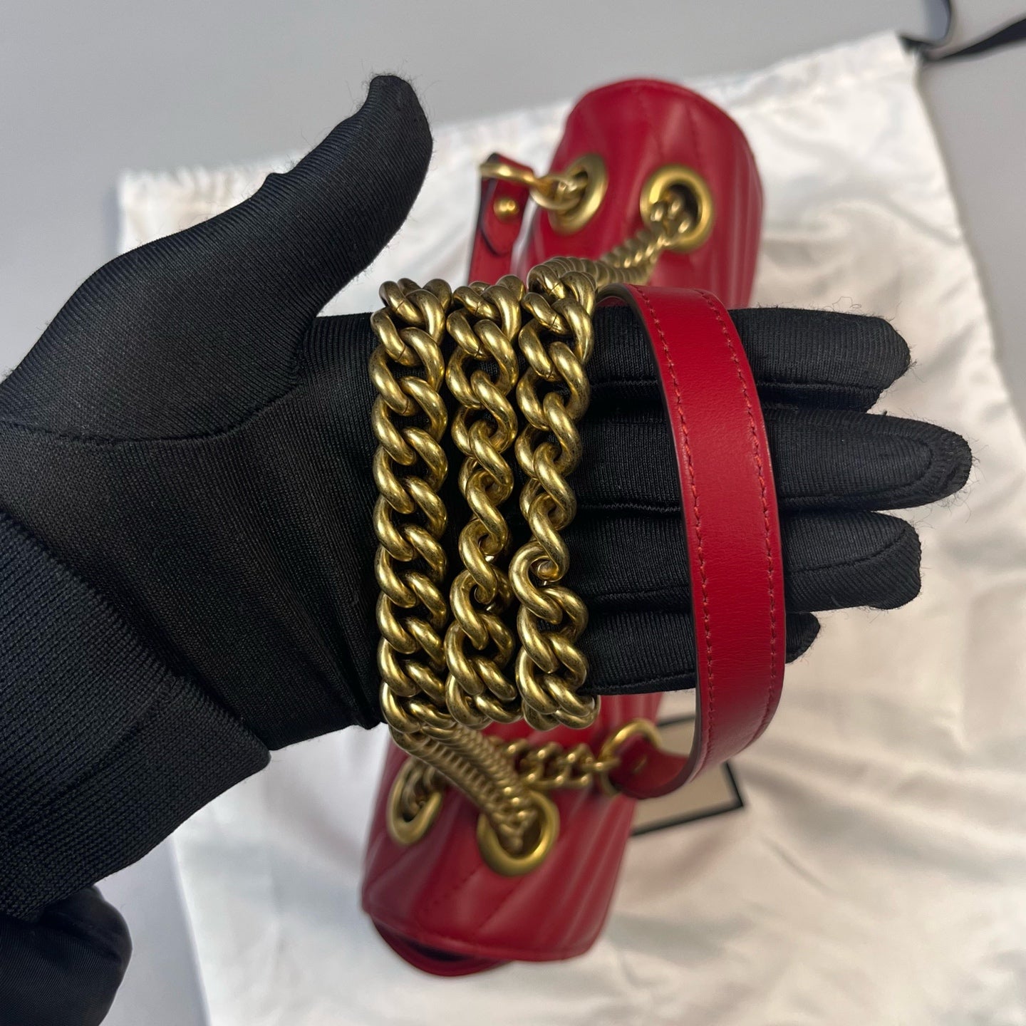Gucci - Marmont - Leather - Red - (medium)