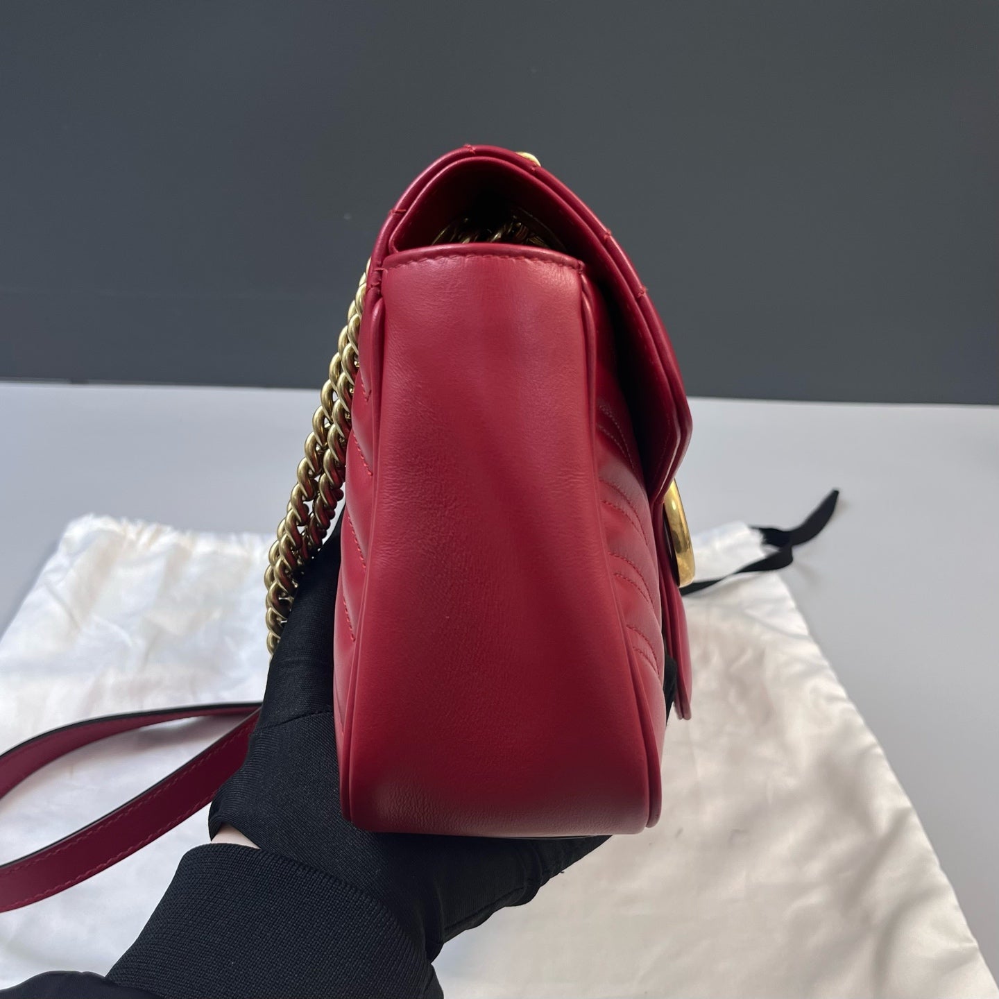 Gucci - Marmont - Leather - Red - (medium)