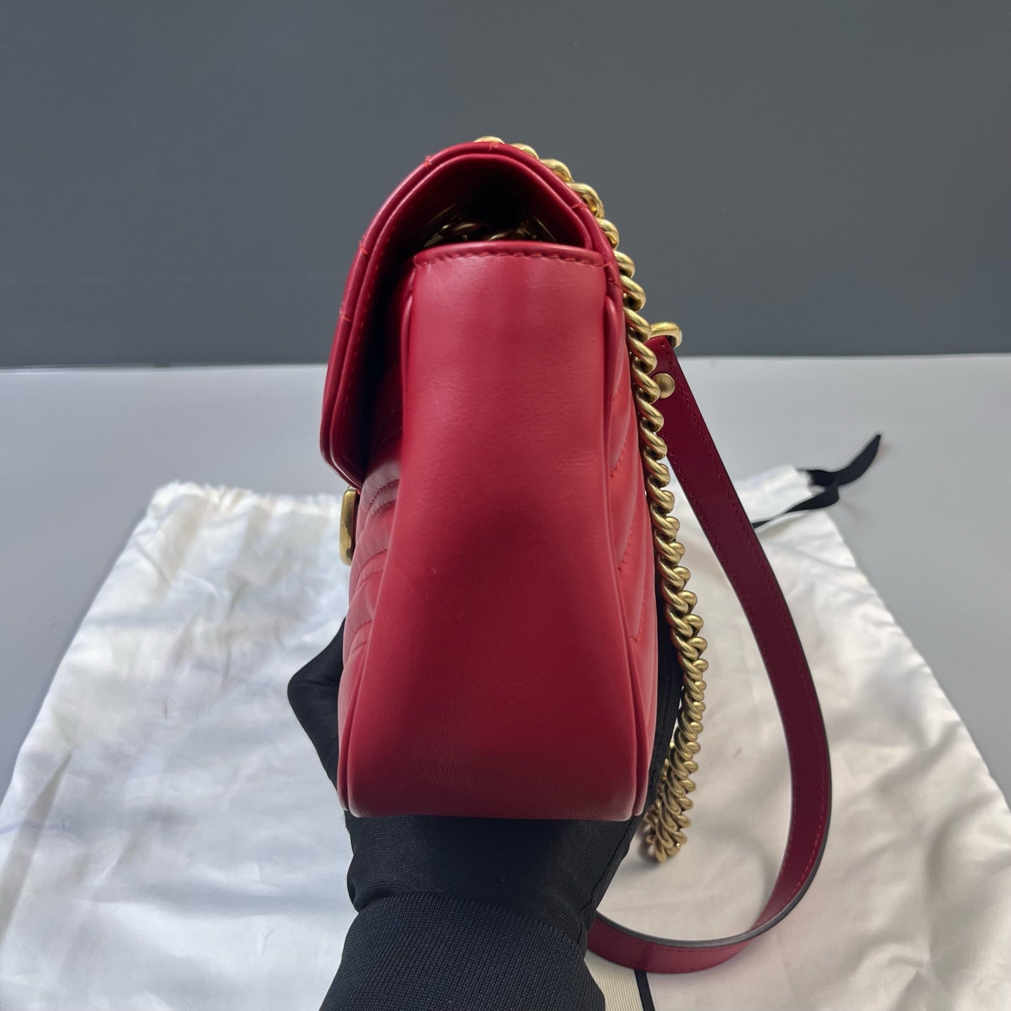 Gucci - Marmont - Leather - Red - (medium)