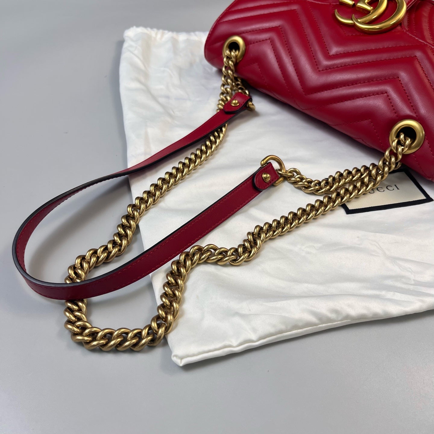 Gucci - Marmont - Leather - Red - (medium)