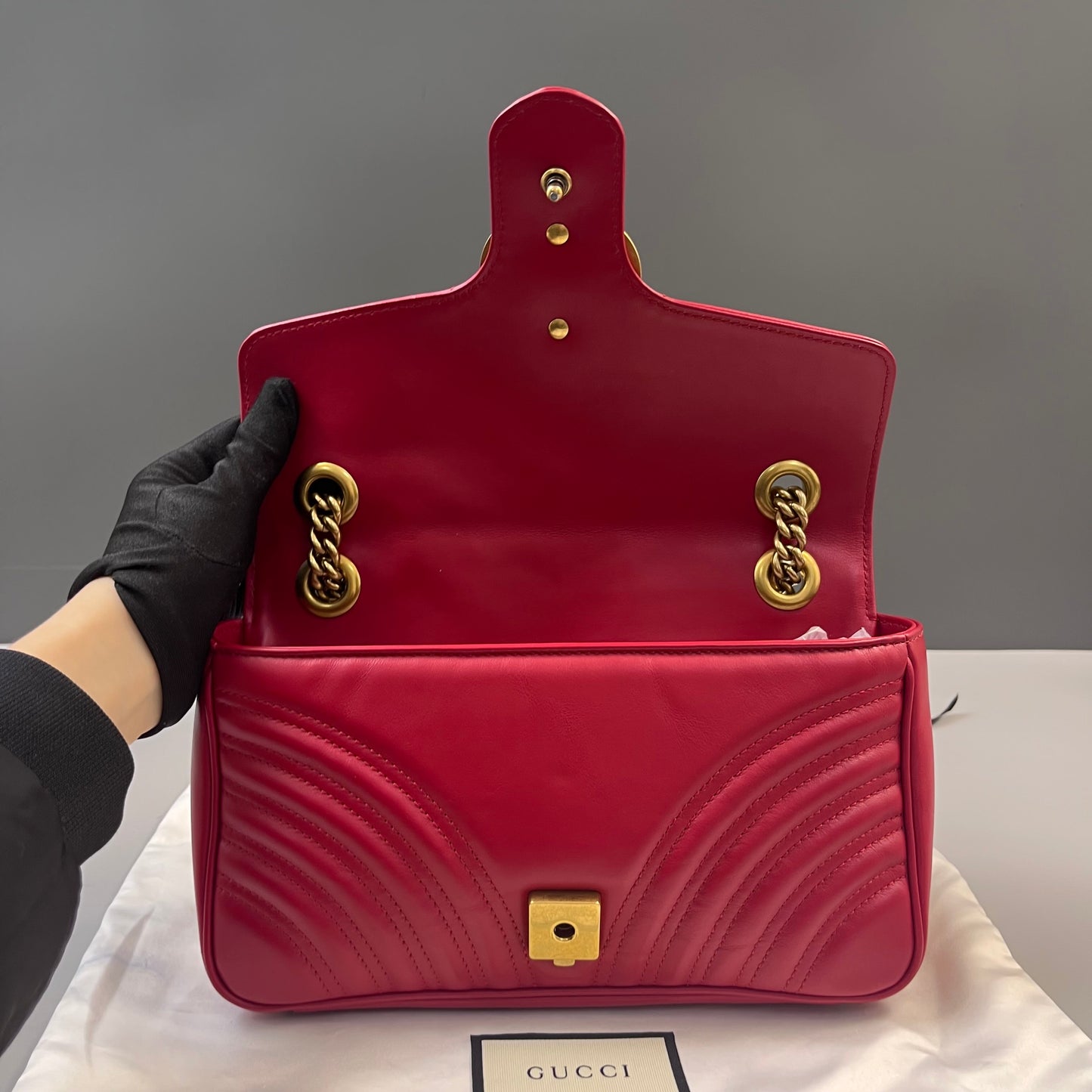 Gucci - Marmont - Leather - Red - (medium)