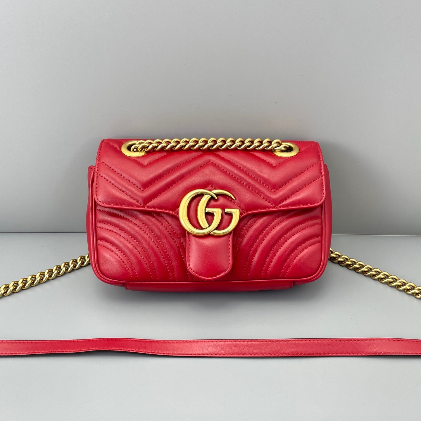 Gucci - Marmont - Leather - Red - (mini)