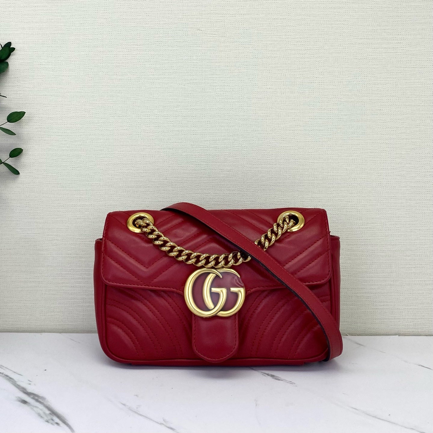 Gucci - Marmont - Leather - Red - (mini)