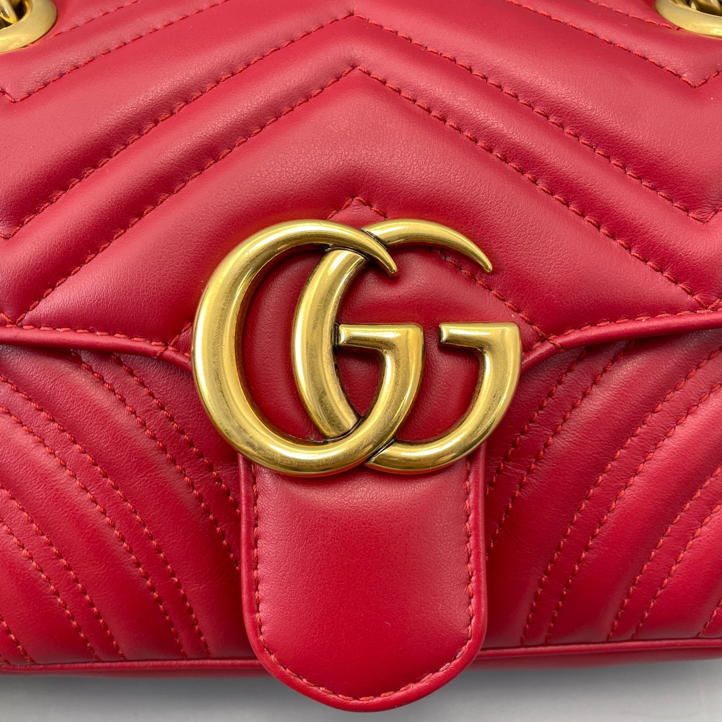 Gucci - Marmont - Leather - Red - (mini)