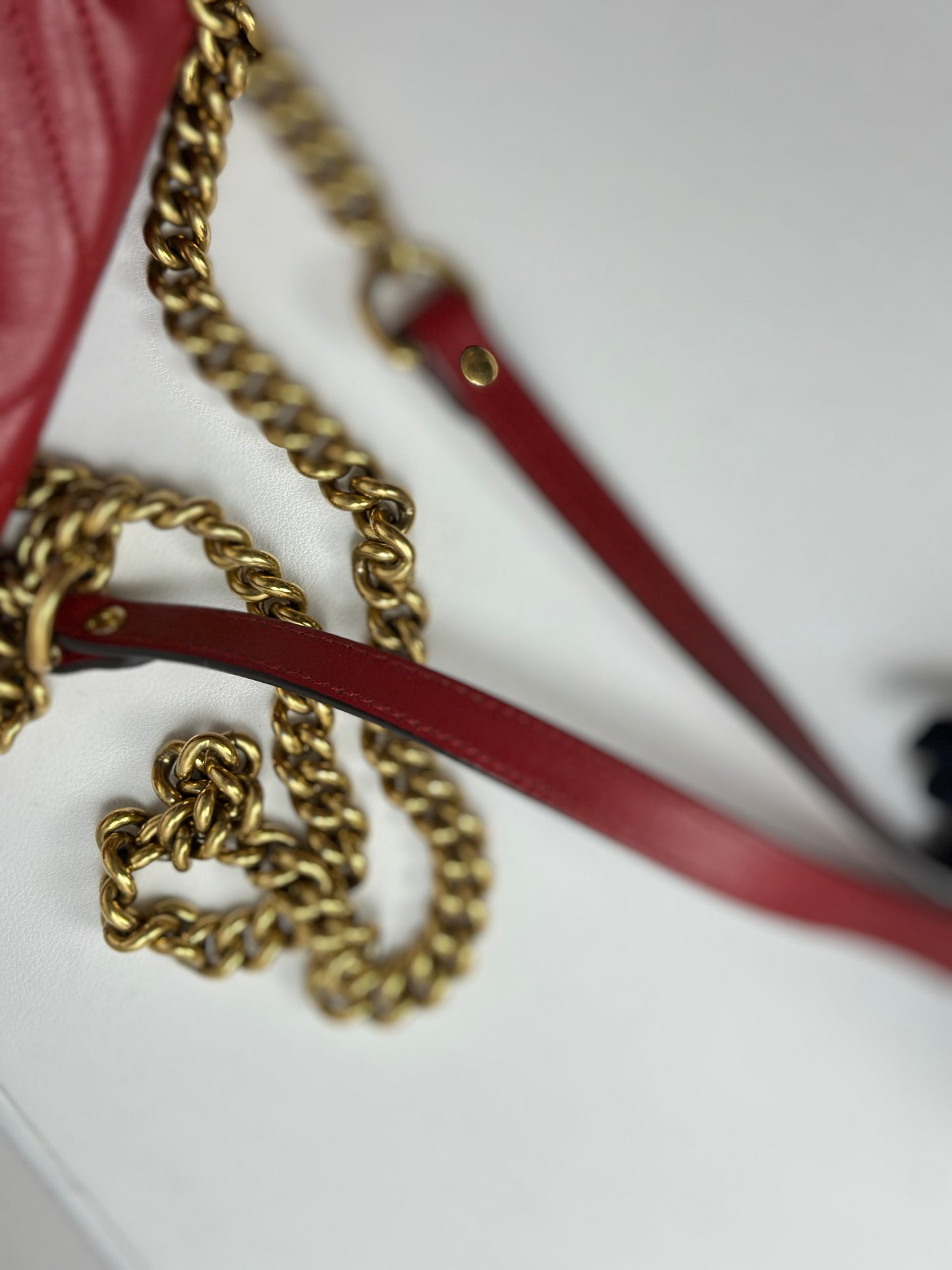 Gucci - Marmont - Leather - Red - (mini)