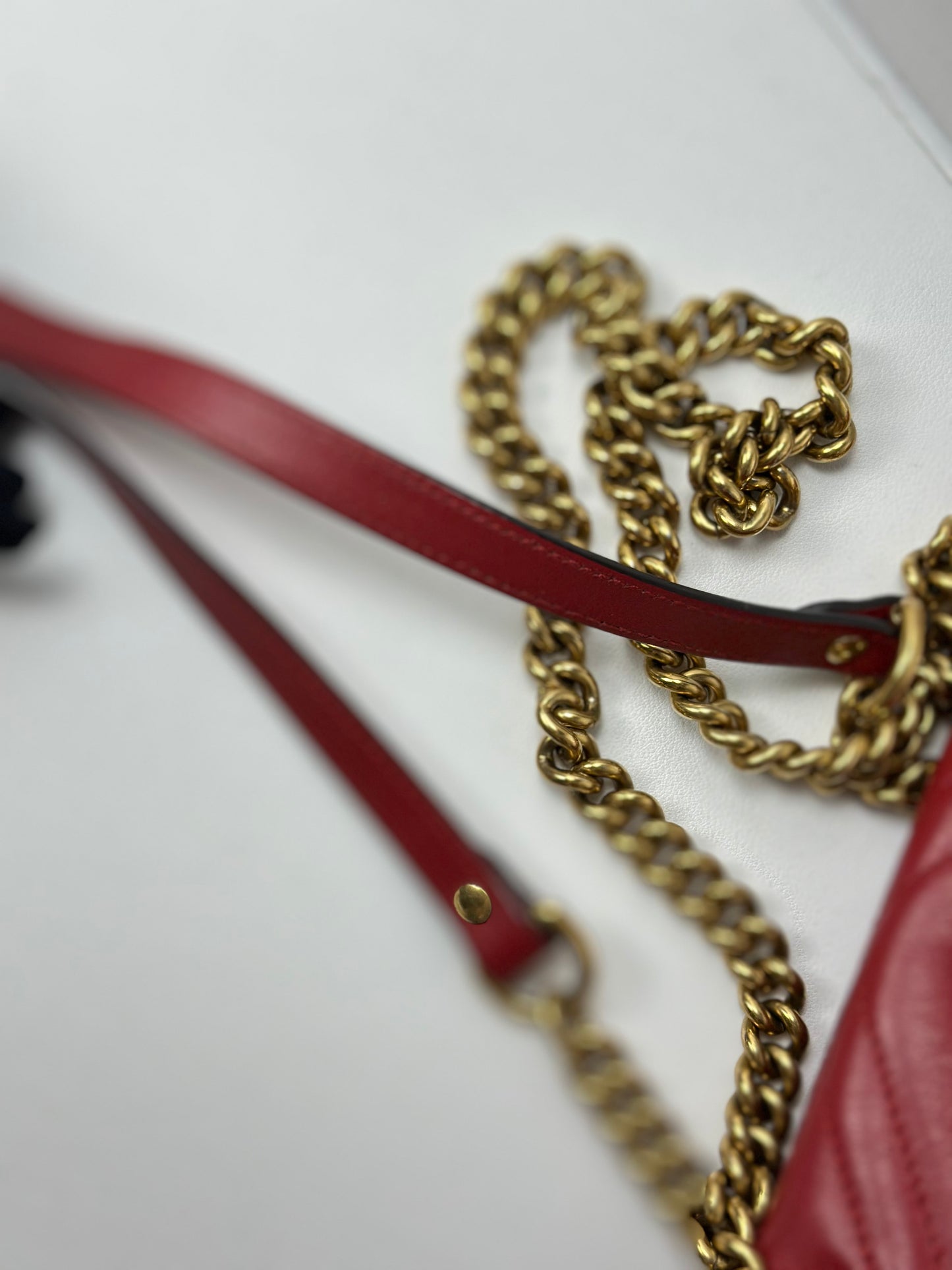 Gucci - Marmont - Leather - Red - (mini)