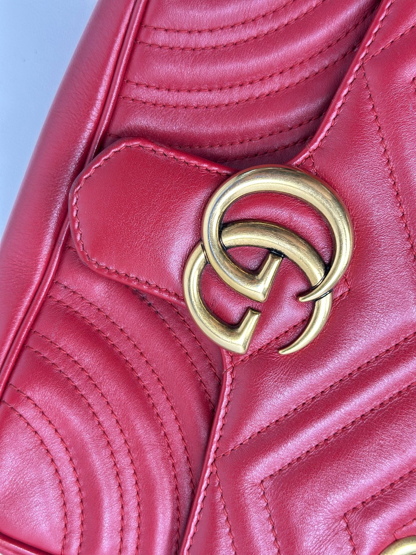 Gucci - Marmont - Leather - Red - (mini)