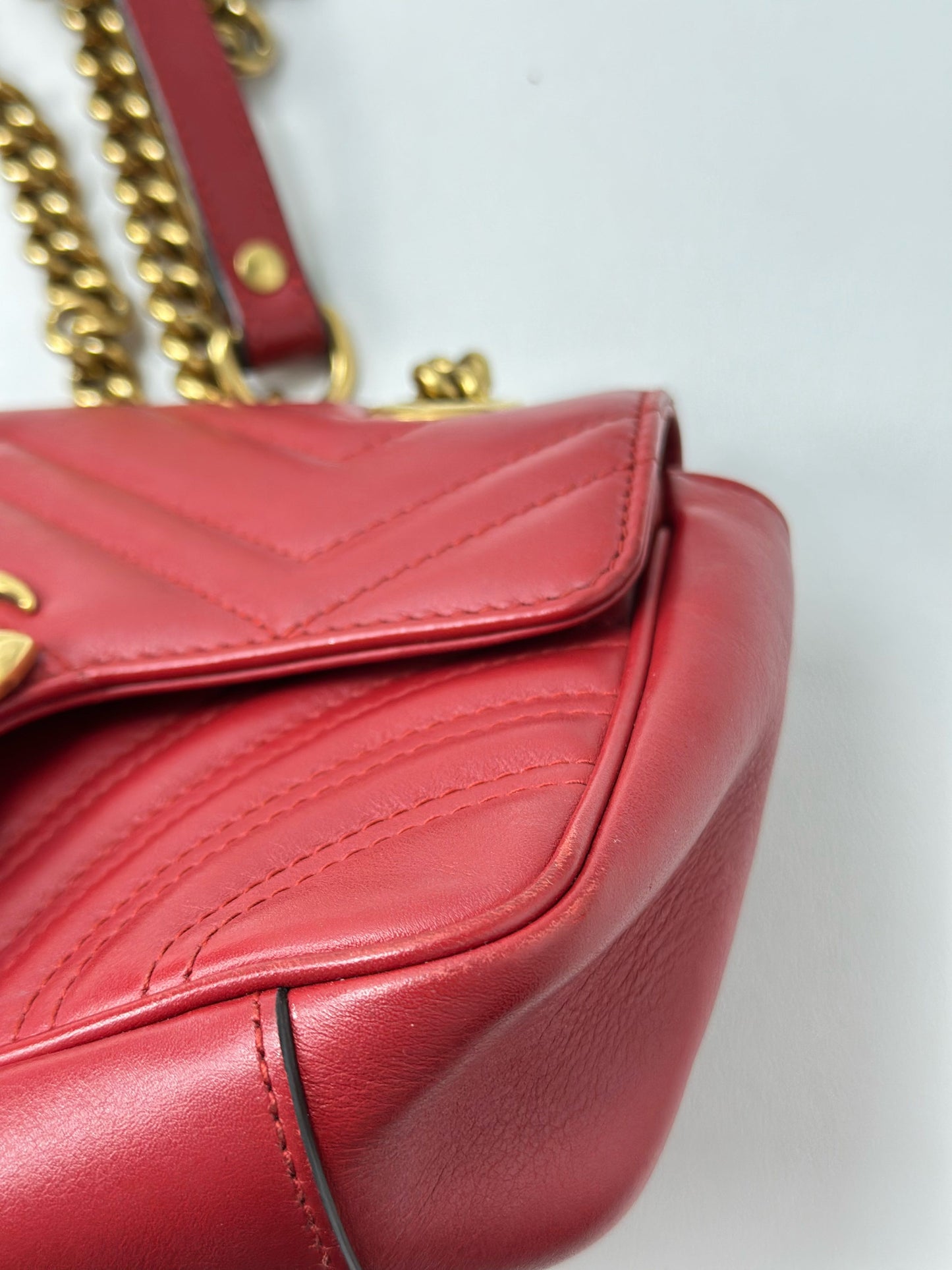 Gucci - Marmont - Leather - Red - (mini)