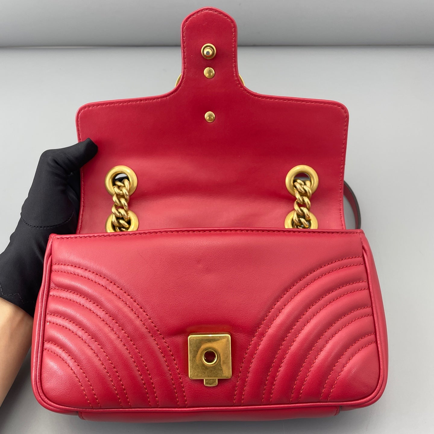 Gucci - Marmont - Leather - Red - (mini)