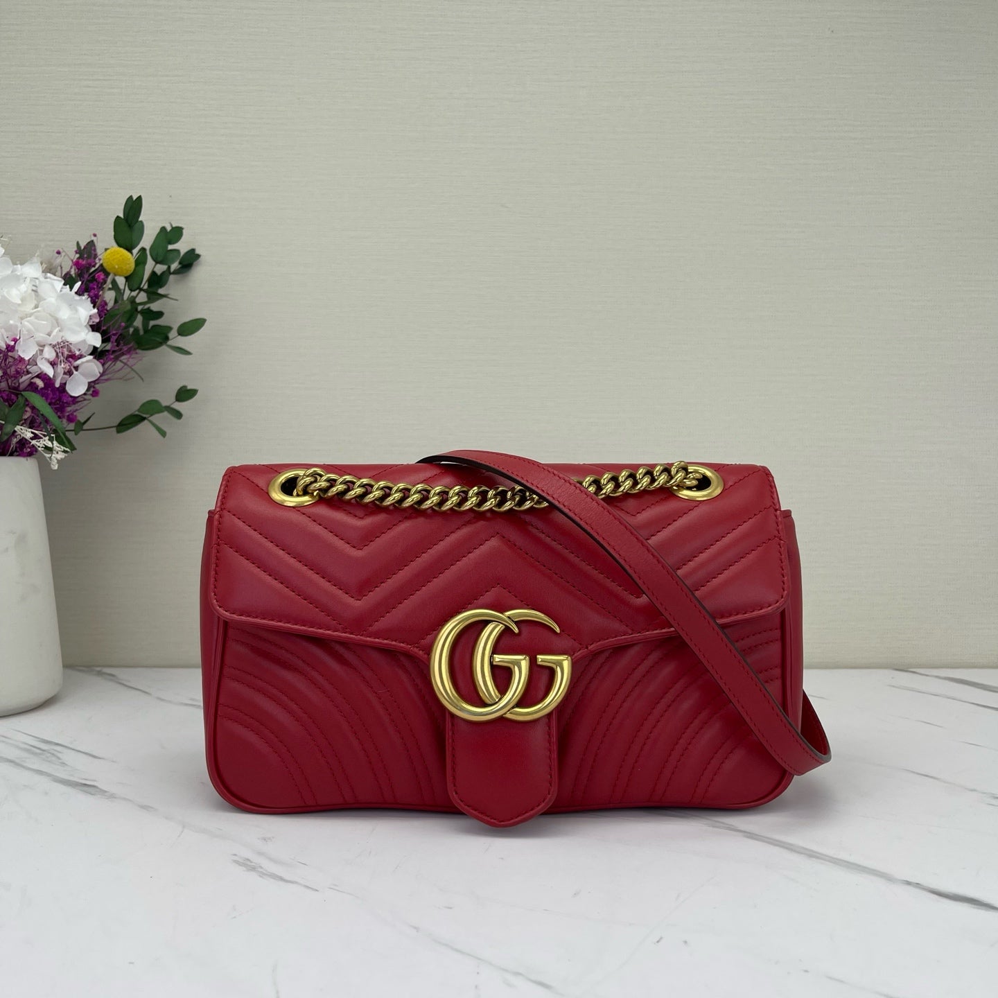 Gucci - Marmont - Leather - Red - (small)