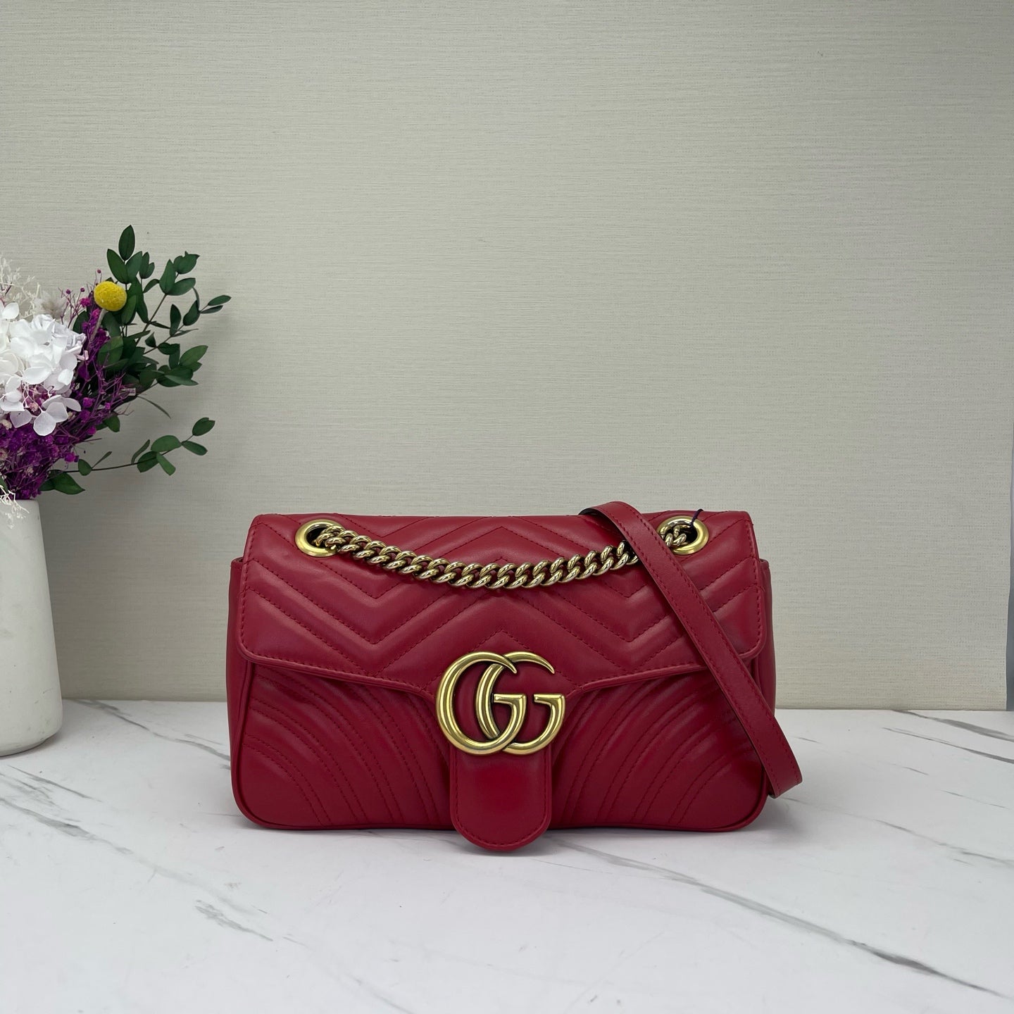 Gucci - Marmont - Leather - Red - (small)