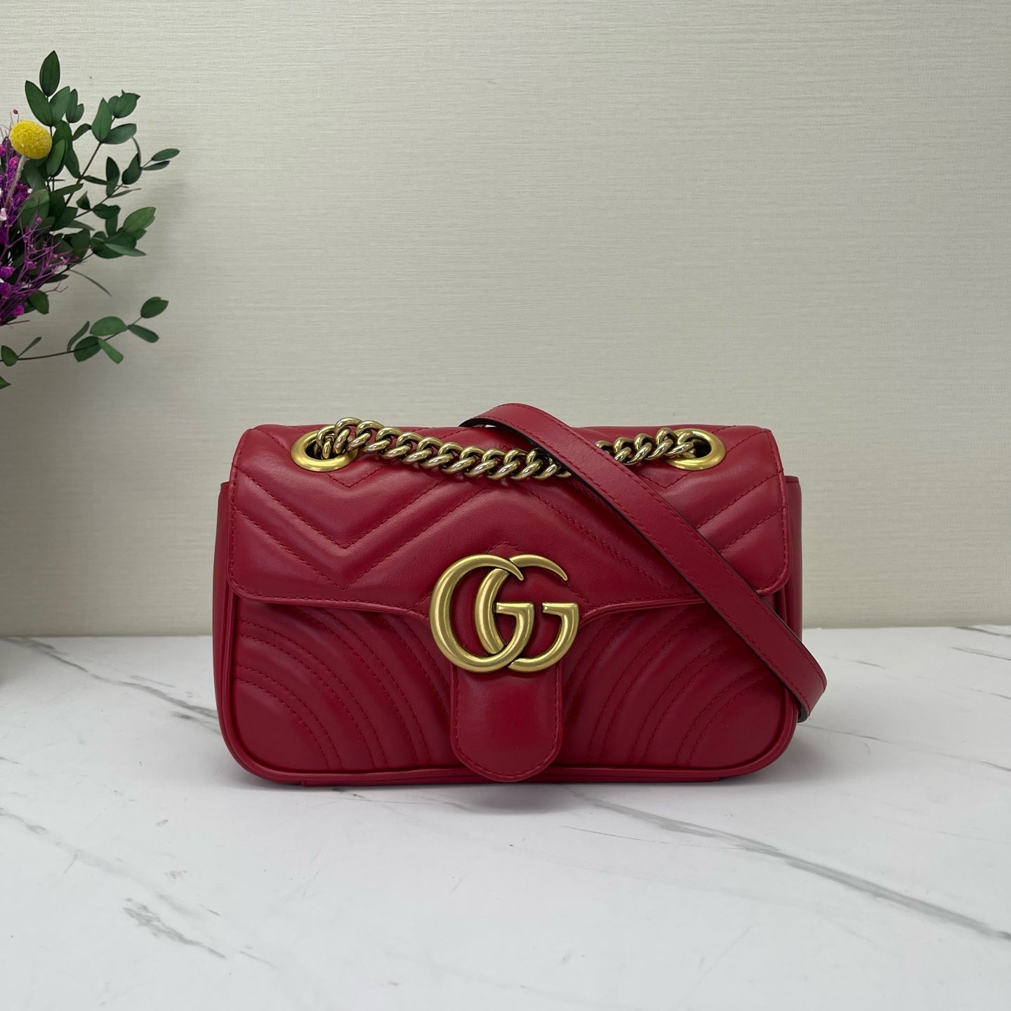 Gucci - Marmont - Leather - Red - (small)