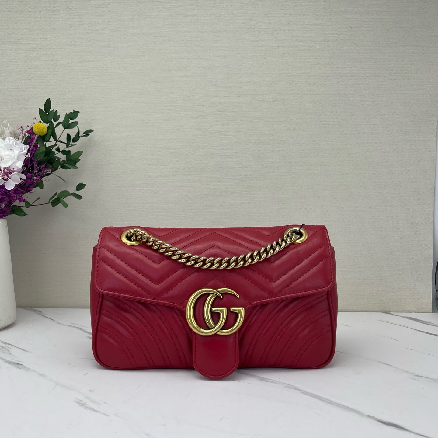 Gucci - Marmont - Leather - Red - (small)