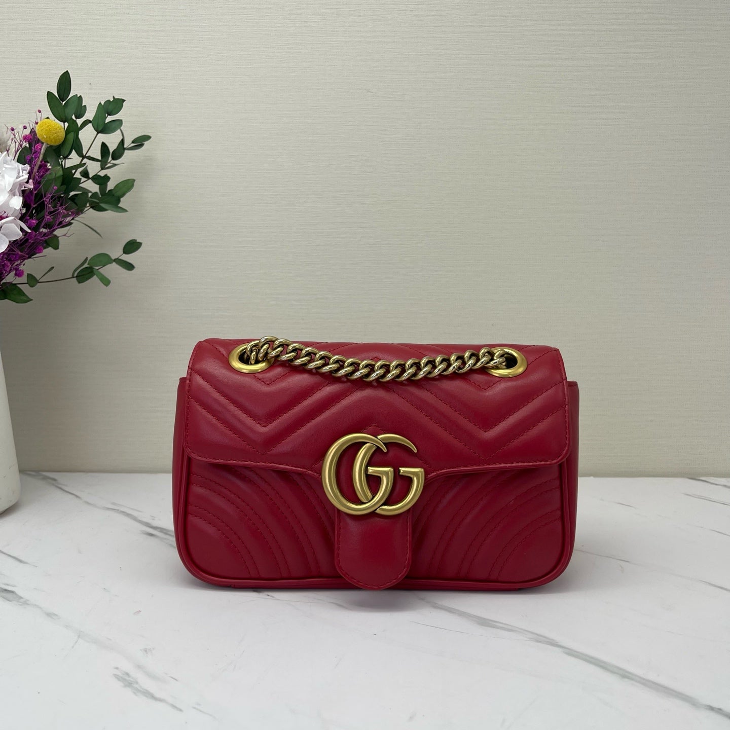 Gucci - Marmont - Leather - Red - (small)