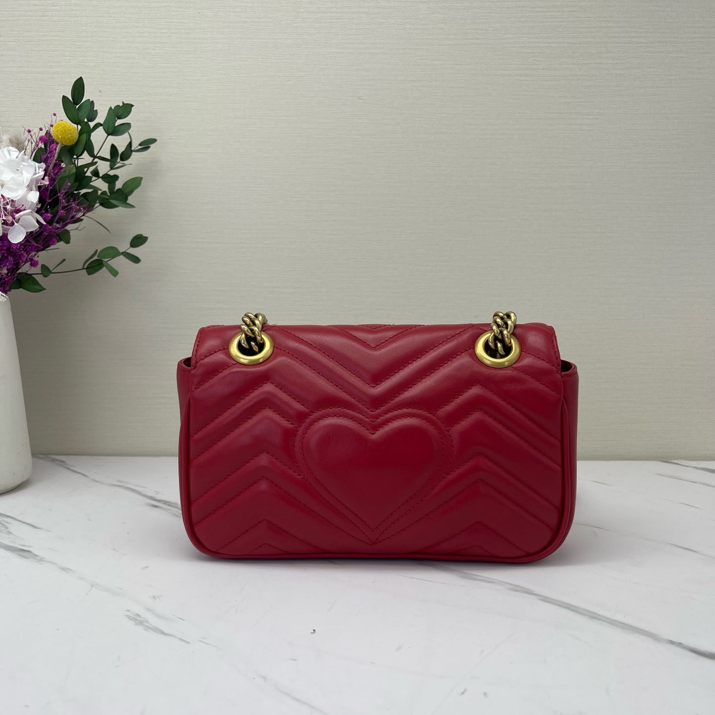 Gucci - Marmont - Leather - Red - (small)
