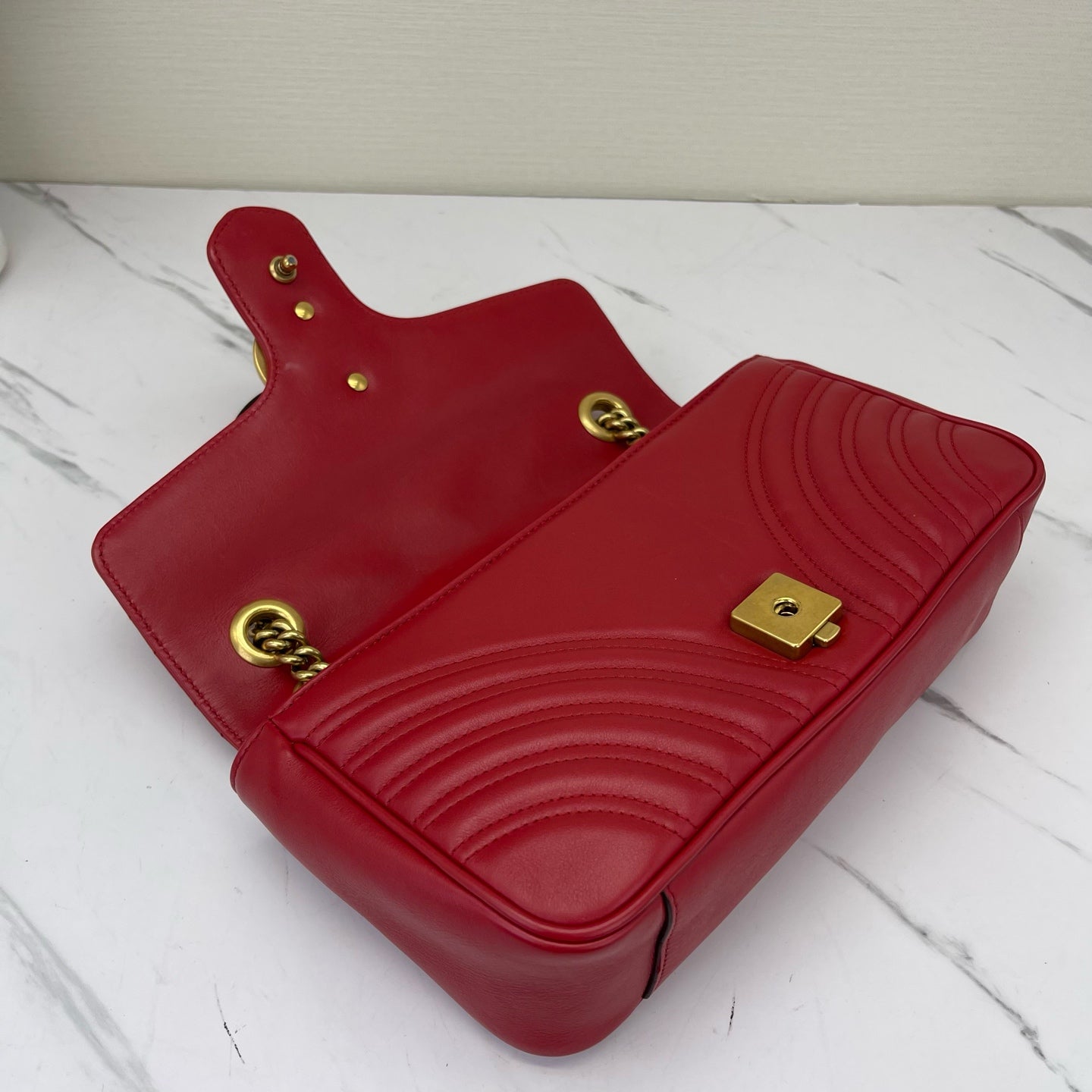 Gucci - Marmont - Leather - Red - (small)