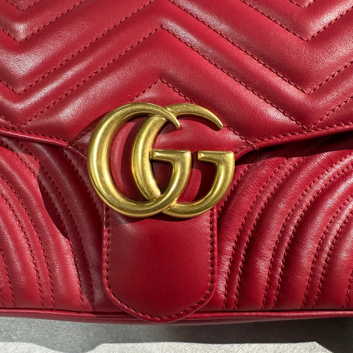 Gucci - Marmont - Leather - Red - (small)