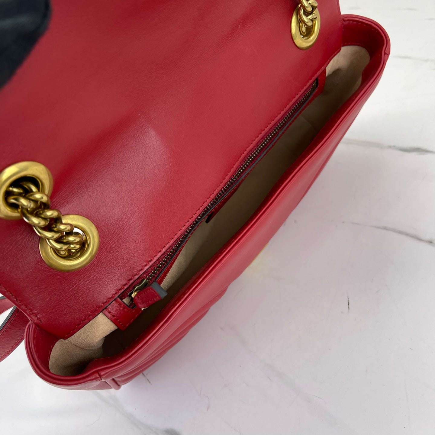 Gucci - Marmont - Leather - Red - (small)