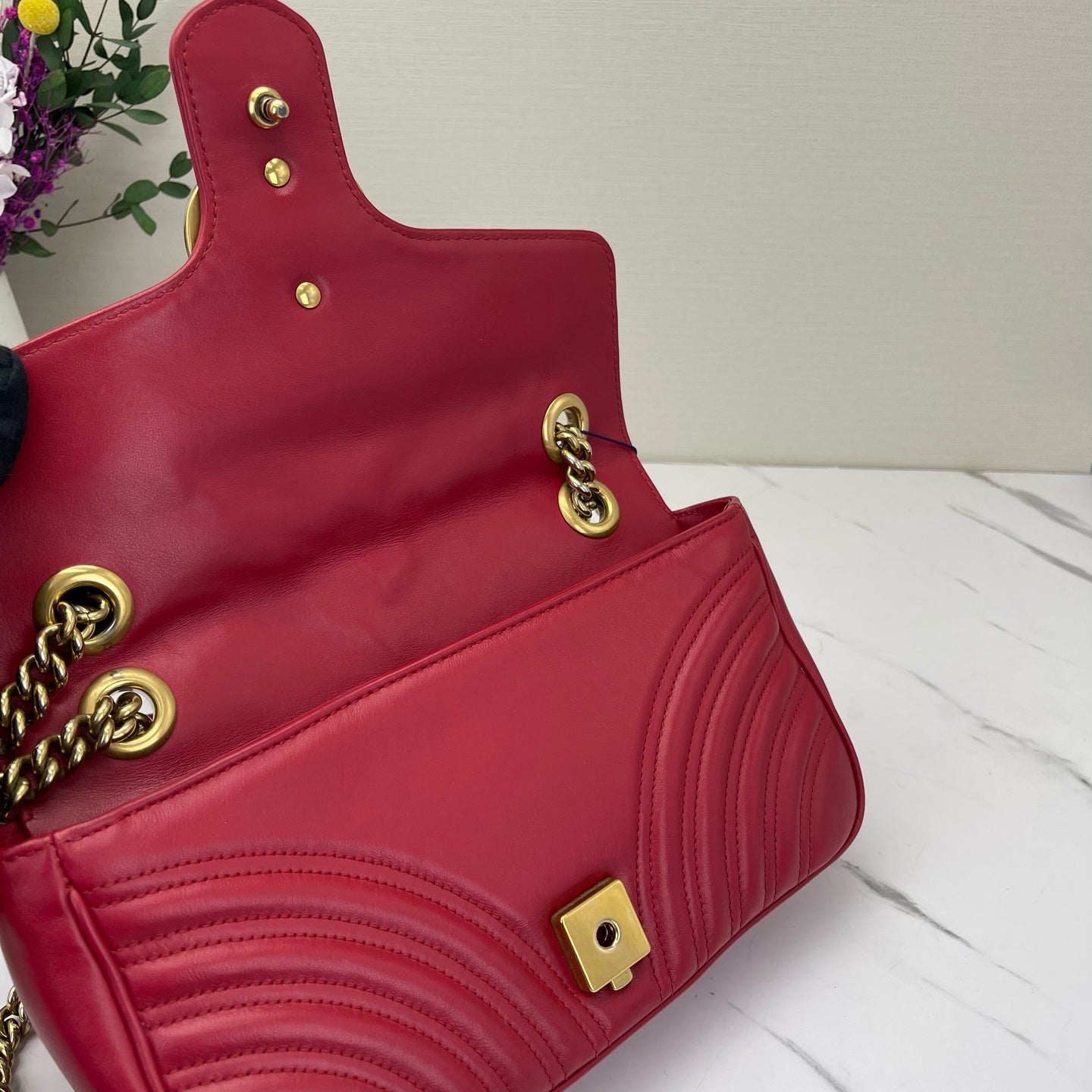 Gucci - Marmont - Leather - Red - (small)