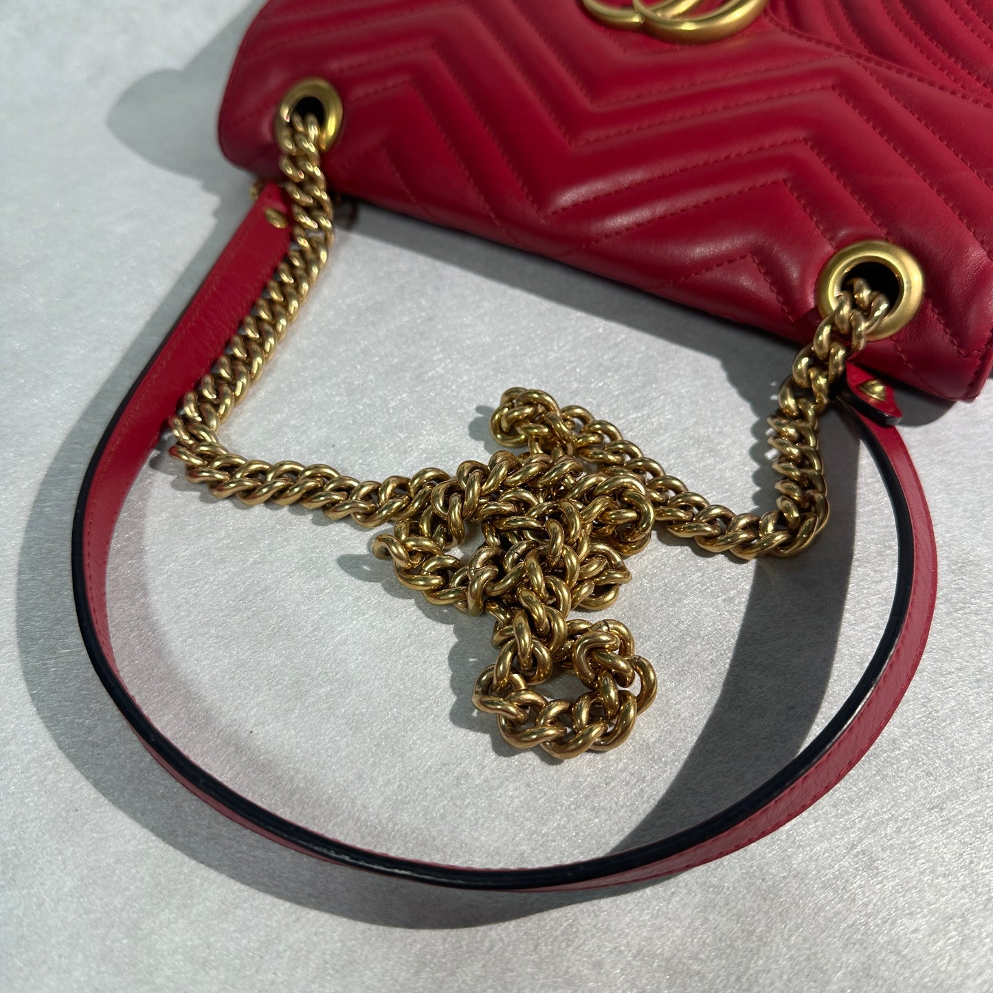 Gucci - Marmont - Leather - Red - (small)