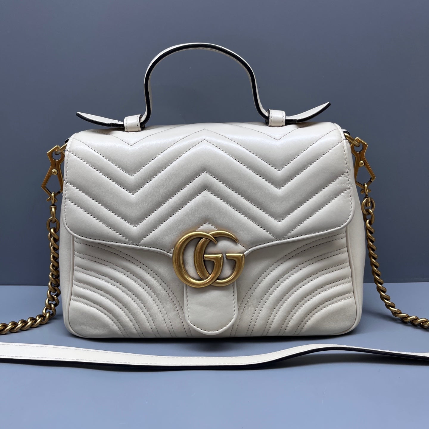 Gucci - Marmont - Leather - White - (Medium)