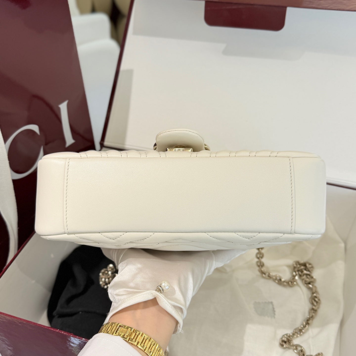 Gucci - Marmont - Leather - White - (medium)