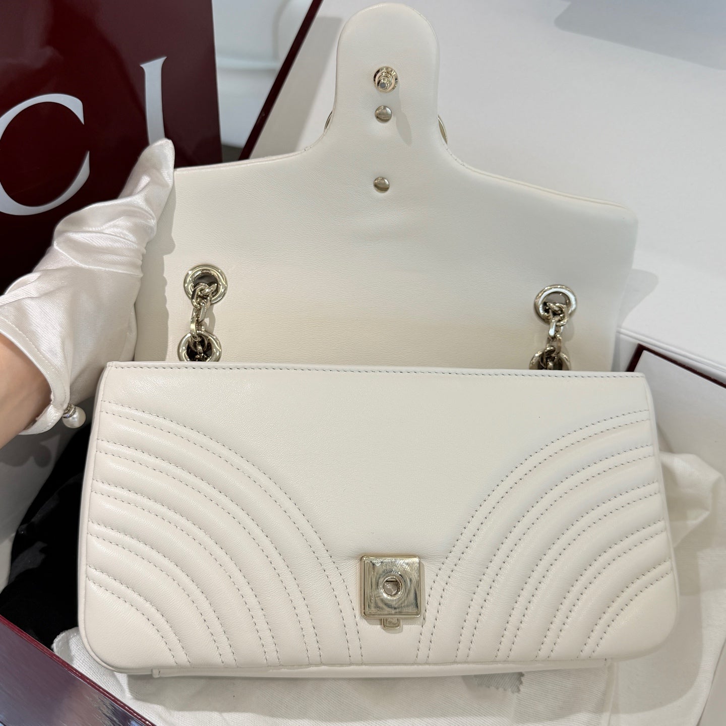 Gucci - Marmont - Leather - White - (medium)