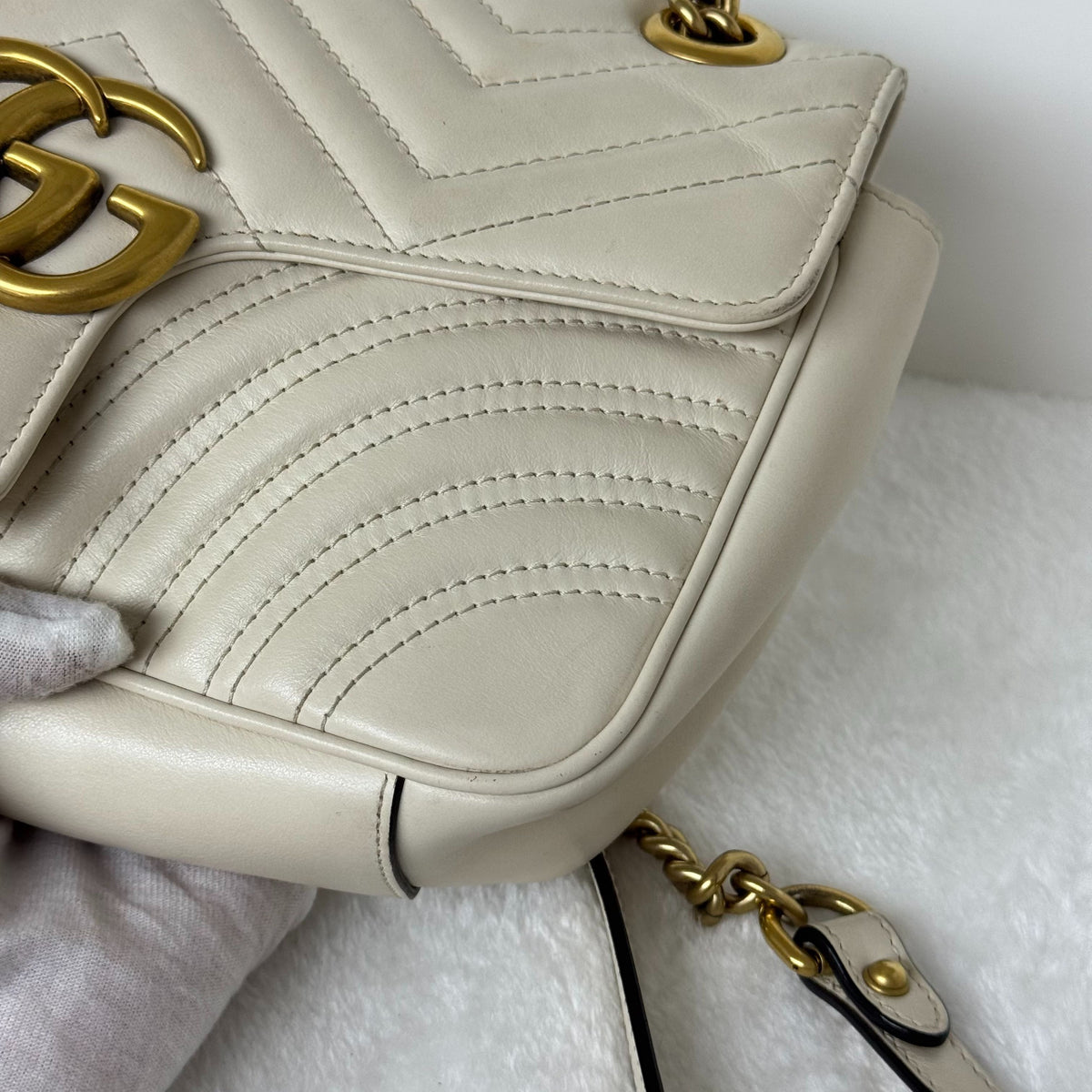 Gucci - Marmont - Leather - White - (Medium)