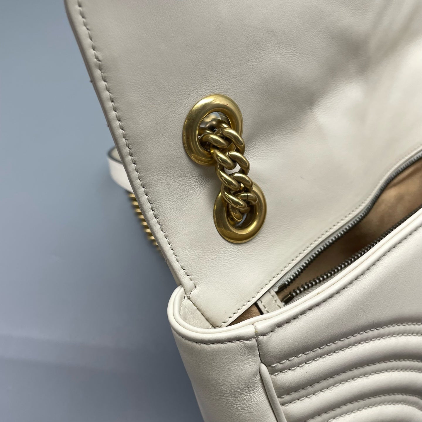 Gucci - Marmont - Leather - White - (Medium)