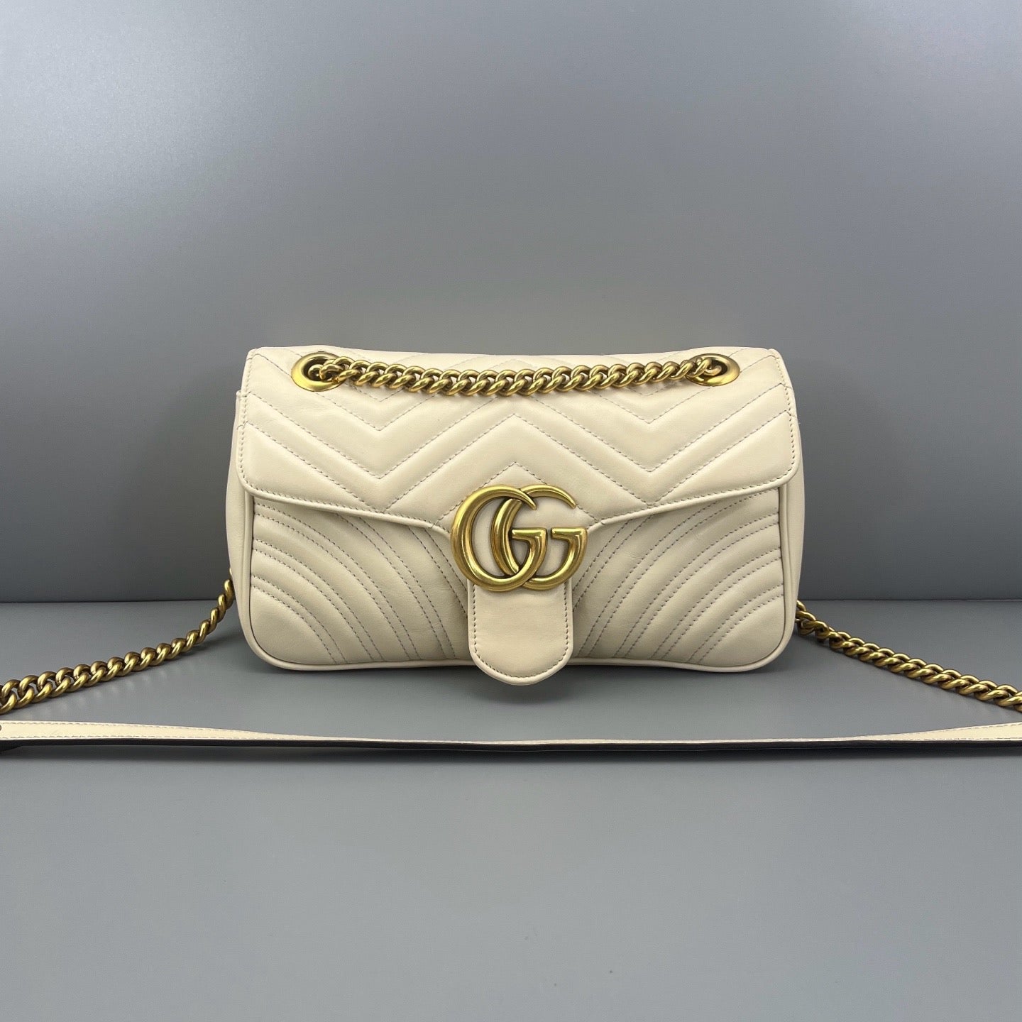 Gucci - Marmont - Leather - White - (small)