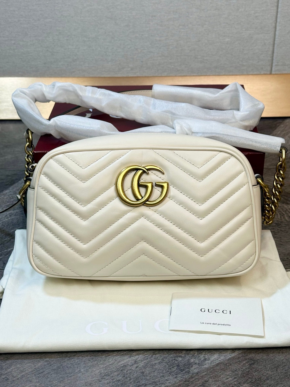 Gucci - Marmont - Leather - White - (small)