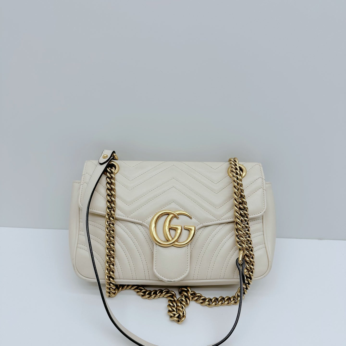 Gucci - Marmont - Leather - White - (small)