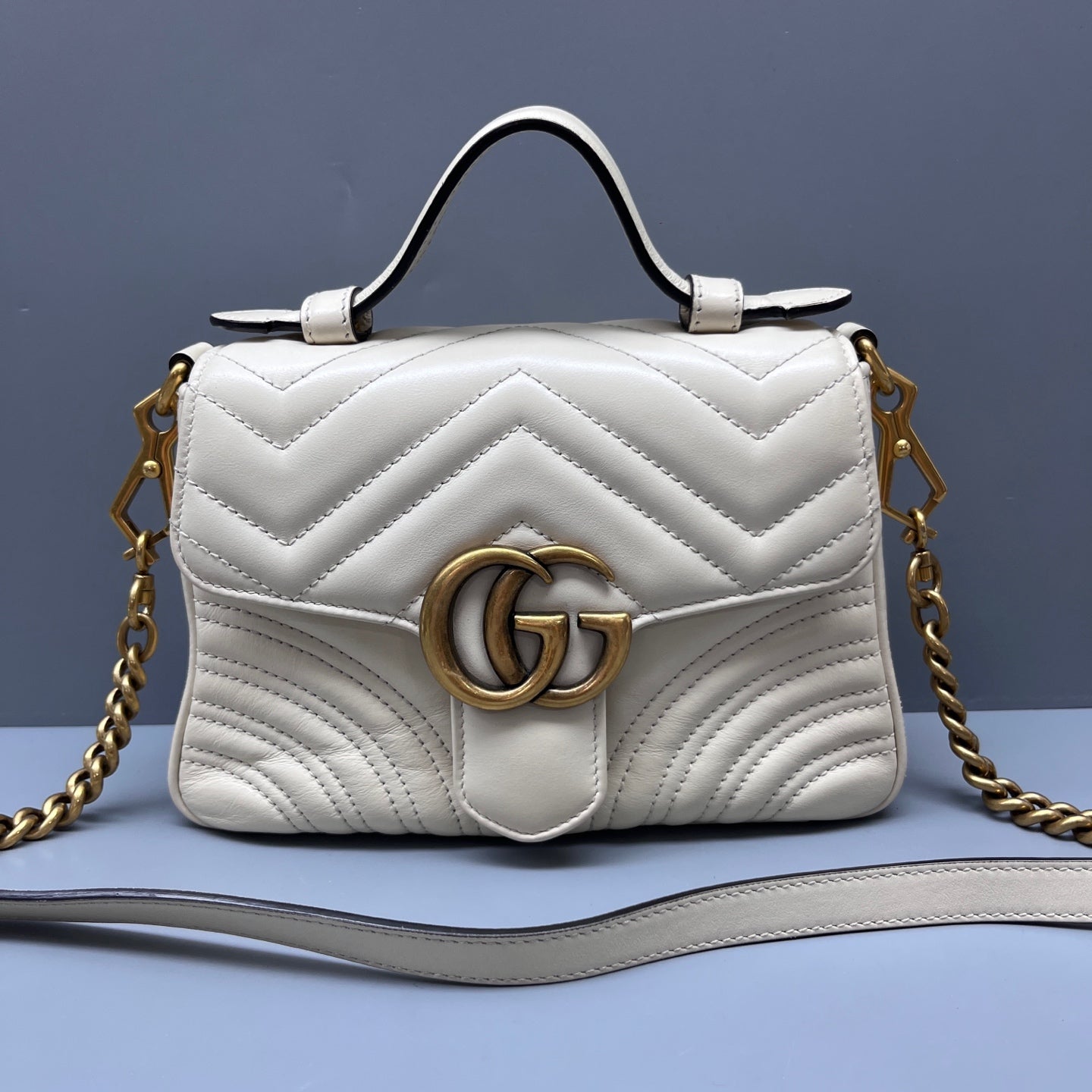 Gucci - Marmont - Leather - White - (small)