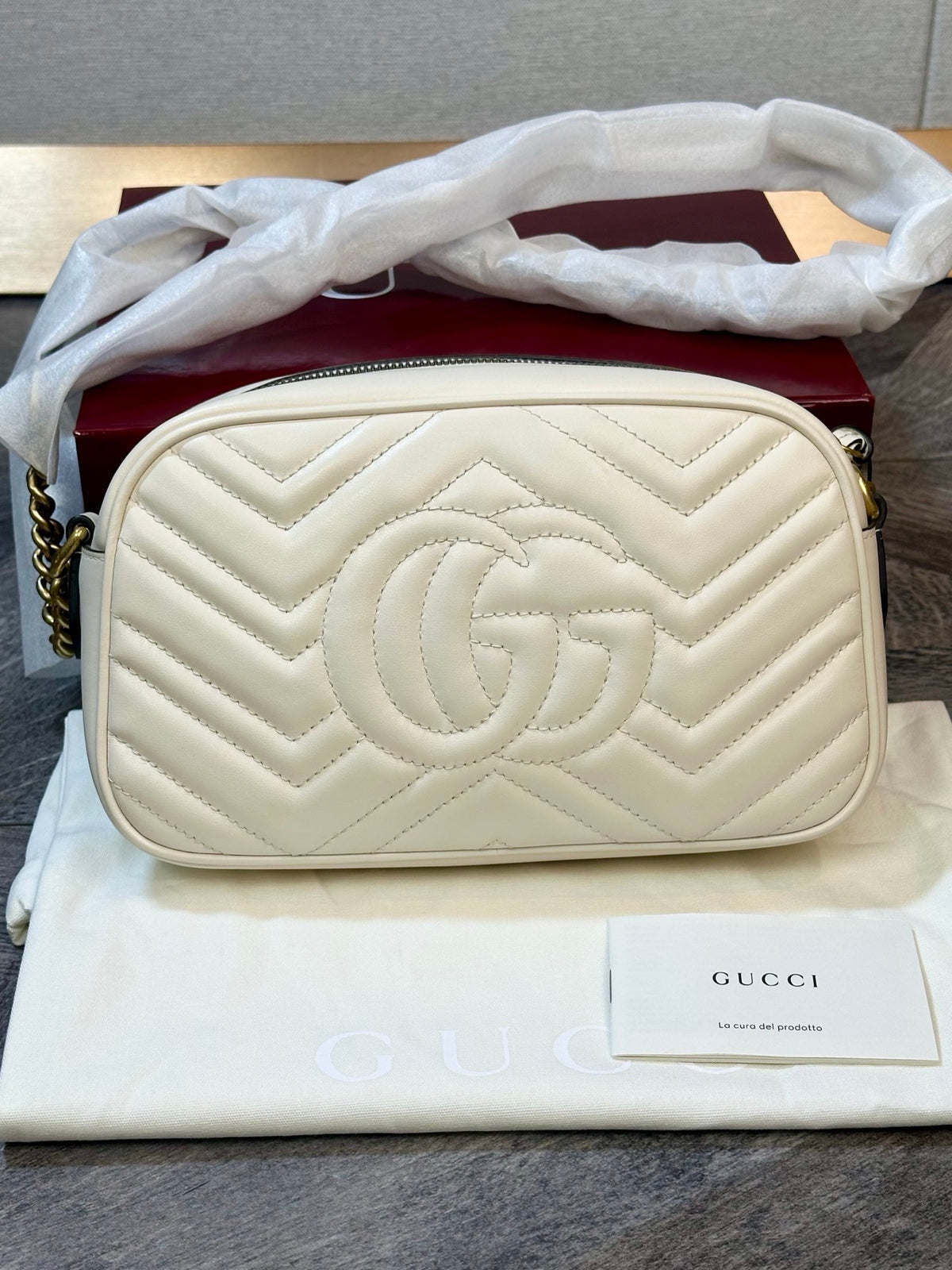 Gucci - Marmont - Leather - White - (small)