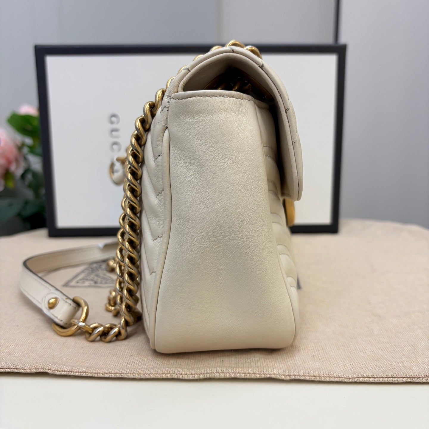 Gucci - Marmont - Leather - White - (small)
