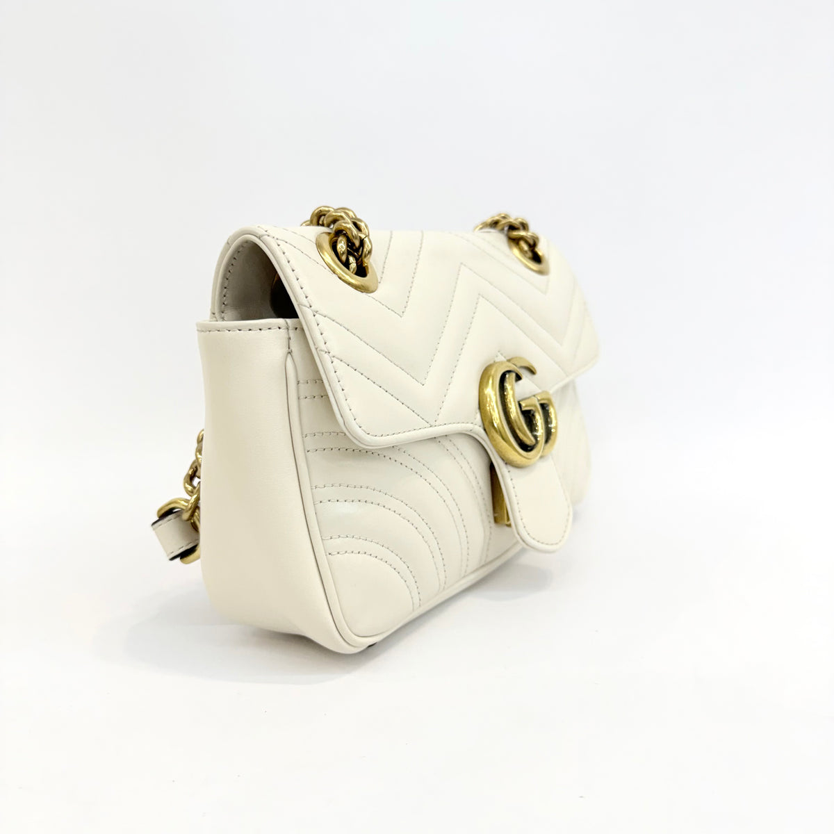 Gucci - Marmont - Leather - White - (small)