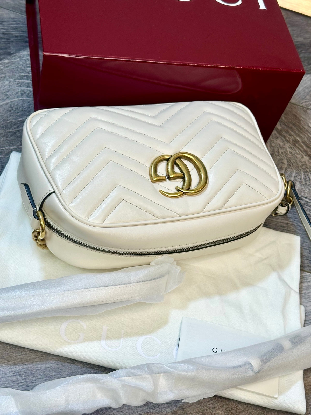 Gucci - Marmont - Leather - White - (small)