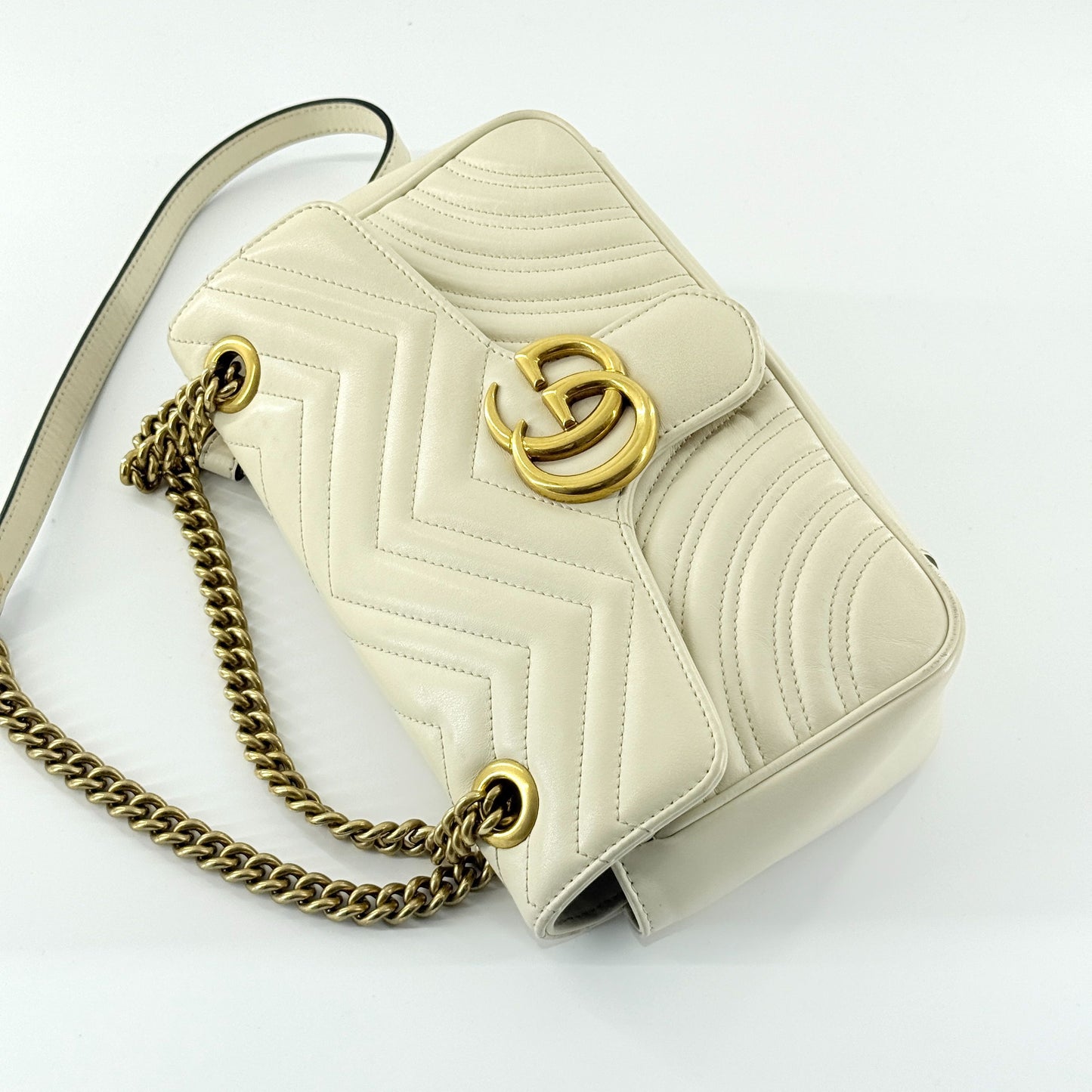 Gucci - Marmont - Leather - White - (small)